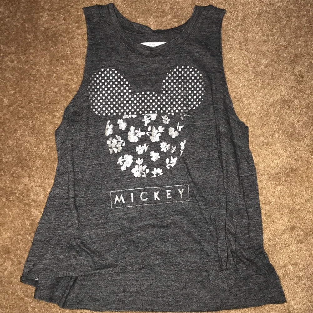 Abercrombie grey mickey ears grey tank top